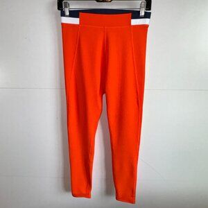NWT Wilo the Label Contra Leggings in Orange/Navy
